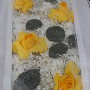 DECORAÇÃO DE CAIXÃO ROSA ABERTA